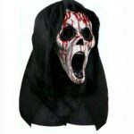 Halloween Scream Mask with Skull Ghost Face, Full Head Latex Horror Mask – Sold by Shengsk / FBA