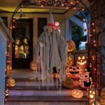 Halloween Voice-Activated Hanging Witch – Black