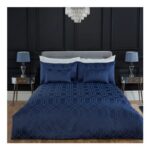 Hamilton Navy Luxury Jacquard Duvet Set
