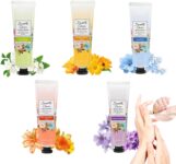Hand Cream Gift Set 5 Pcs, Moisturizing Hand Lotion for Dry Cracked Hands, Natural Plant Fragrance Mini Hand Cream, Women Gifts for Birthday Christmas Mothers Day Teachers Day