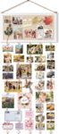 Hanging Photo Display Board with Mini 30 Wooden Clips Large
