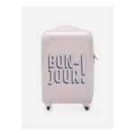 Hard Shell Graphic Cabin Suitcase – Light Pink