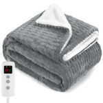 Heated Electric Throw Blanket 160 x 130cm 10 Heat Settings, 19 Hour Timer, Auto Shut-Off, Machine Washable. Sold by CozyHavenLiving FBA