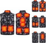 Heated Gilet for Men Winter Body Warmer Outdoor Camouflage Jacket
