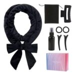 Heatless Curling Set, 8 Velour Curlers for All Hair, Black