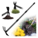 Heavy-Duty Garden Hoe, Double Digging Tiller, 140cm