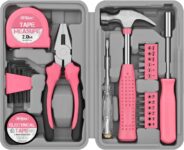 Hi-Spec Pink Small Tool Kit Set for Home DIY, Repairs & Crafts