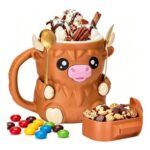 Highland Cow Ice Cream Pint Holder with Handle