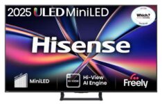 Hisense 55E8Q Mini LED 4K HDR Smart VIDAA OS TV-55E8QTUK(144Hz Game Mode PRO, Hi-View) (JoyPlus Price £511.03) – w/Coupon