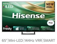 Hisense 65E8STUK 65 Inch(£200 Cashback) 144Hz Mini LED 4K Smart TV -Dolby Vision IQ, HDR10, HLG – 2.1CH 40W 5YR Warranty – Checkout Price
