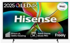 Hisense 85 85E78QTUK PRO 144Hz QLED Smart Freely AI TV – With Coupon