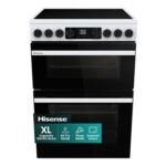 Hisense HDUKC60W 60cm Electric Cooker, Ceramic Hob, Energy Class A
