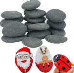 Hisredsun 16 Pcs Painting Rock,5-8cm pebbles for Arts and Craft Painting,Smooth Large Pebbles for painting,Natural river Stone