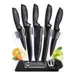 Home Hero 7-Piece Black Stainless Steel Knife Set