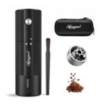 Homepert Portable Electric Coffee Grinder Stainless Steel Burrs, Black