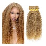Honey Blonde Water Wave Virgin Human Hair Bundles 28-32in
