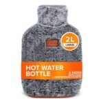 Hot Water Bottle with Cover UK – for Pain Relief (2L) 2 Sided