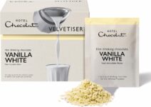 Hotel Chocolat Vanilla-White Hot Chocolate Sachets – Luxury Chocolate Flakes – Pack of 10 Single-Serve Sachets, 310g – Suitable for Vegetarians