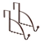 Hotop 2-Pack Metal Over-the-Door Hooks Bronze