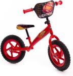 Huffy Disney Cars Balance Bike for Kids 2-4 Year Old Boy or Girl ft Lightning McQueen 12 Wheels Red