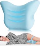 Hydomi Orthopaedic Knee Pillow for Side Sleepers Premium Memory Foam Leg Support Cushion with Cooling Cover for Sleeping Adjustable Strap for Back, Hip & Sciatica Relief