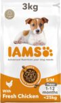 IAMS Puppy Small Medium Complete Dry Dog Food Chicken 3kg – For Healthy Growth