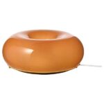 IKEA VARMBLIXT round orange glass lamp 30cm £44 in store