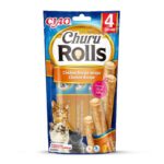 INABA Churu Rolls, Dog Treat, Dual Texture, Chicken Flavour, 4 x 12g