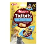 INABA Churu Tidbits Tuna Recipe Cat Treats, 3x12g