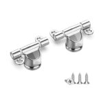 Ibergrif M20523 – Detachable Toilet Seat Hinge Set, Pack of 2, Durable Universal Design, Silver