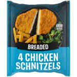 Iceland 4 Breaded Chicken Schnitzels 500g (Online)