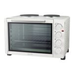 Igenix White Electric Mini Oven with Double Hotplates 45L