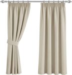 Imperial Rooms Pencil Pleat Blackout Curtains Thermal Insulated 46×54 Drop with Tie Backs – Sold by imperialhomeware /FBA (Prime Exclusive)