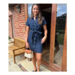 Indigo Short Sleeve Denim Shirt Dress