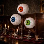 Inflatable Eyeball Balloons Red Halloween 3pcs 22 Inch Balloon Decoration Set Aluminium Film Haunted House Party Supplies