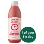 Innocent Strawberries, Bananas & Apples Smoothie / Mangoes, Apples & Passion fruit – 750ml – £2 Nectar Price