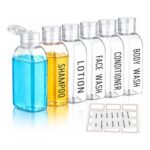 Innovess 6-Piece 100ml Travel Bottles Set with Labels