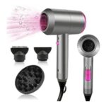Ionic Hair Dryer with AC Motor, Fast Drying Grey