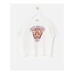 Ivory Wild Cat Cotton Graphic T-Shirt