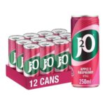 J2O Apple Raspberry Fruit Juice 250ml Cans Pack of 12 – £8.16 S&S Voucher