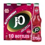 J2O Glitterberry Grape Cherry Winter Spice Flavour Drink 10 X 275ml
