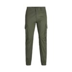 JACK & JONES Plus-Size Slim Tapered Cargo Trousers Green 52/32