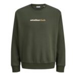 JACK and JONES Jjrody Sweat Crew Neck, Green, XS