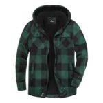 JACKETOWN Mens Fleece Jacket, Plaid Flannel, Full Zip, Warm
