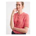 JD Williams Sheer Short Sleeve Cardigan – Pink 24-26