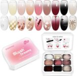 JODSONE 9 Colors Blush Dreams Patting Gel Palette, Nude Burgundy, Ombre