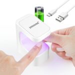 JODSONE U V Mini Nail Lamp Rechargeable with Timer Cordless Portable LED Light for Fast Curing Gel Polish White