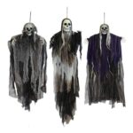 JOYIN 3 Pack Hanging Halloween Skeleton Ghosts Decorations