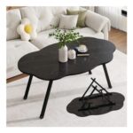 JUISSANO Foldable Coffee Table for Living Room, 100x55x42 Cm