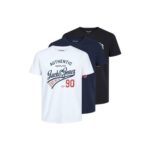 Jack Jones Logo Crew Neck T-Shirts Pack 3 XS